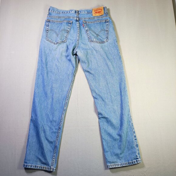 Levi's 516 jeans men's size W34 X L30 medium washed blue slim fit straight - Picture 3 of 12